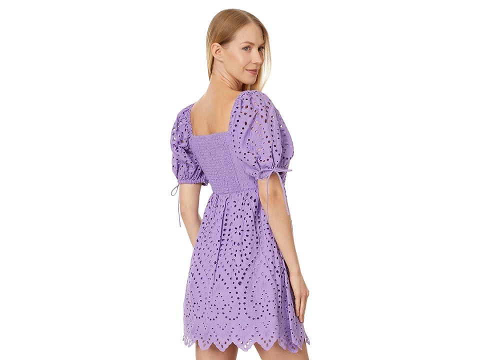 English Factory Eyelet Scallop Edge Mini Dress Women's Dress Product Image