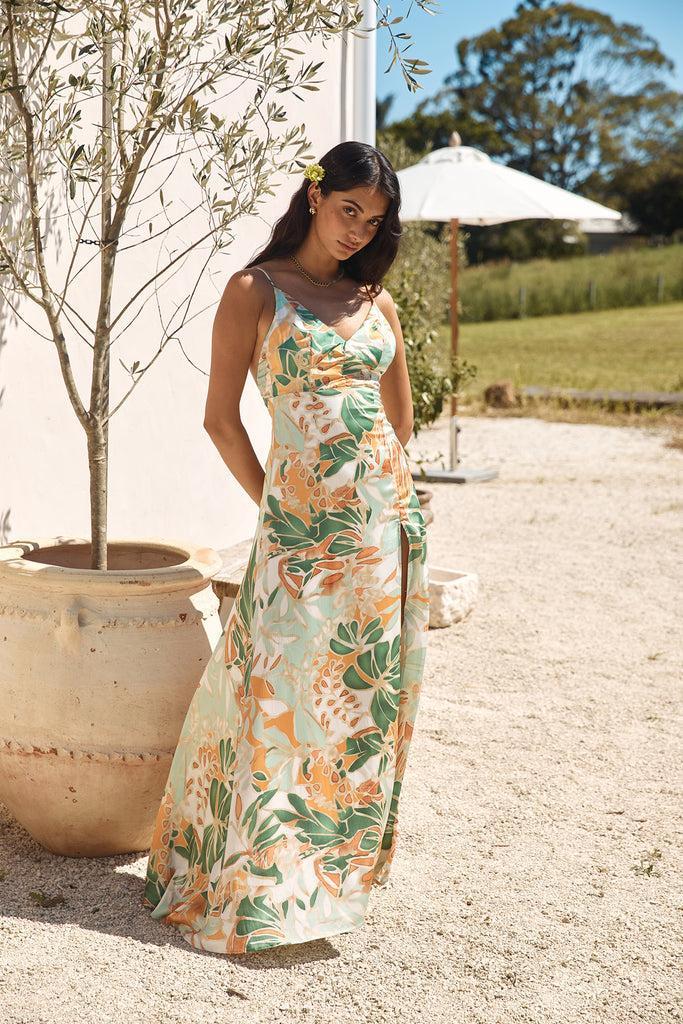 Rainforest Glow Maxi Dress Green Product Image