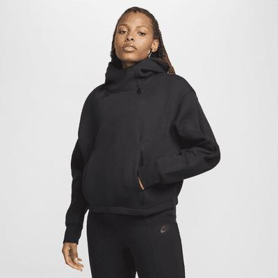 Nike Womens Nike NSW Tech Fleece OS Hoodie - Womens Black/Black Product Image