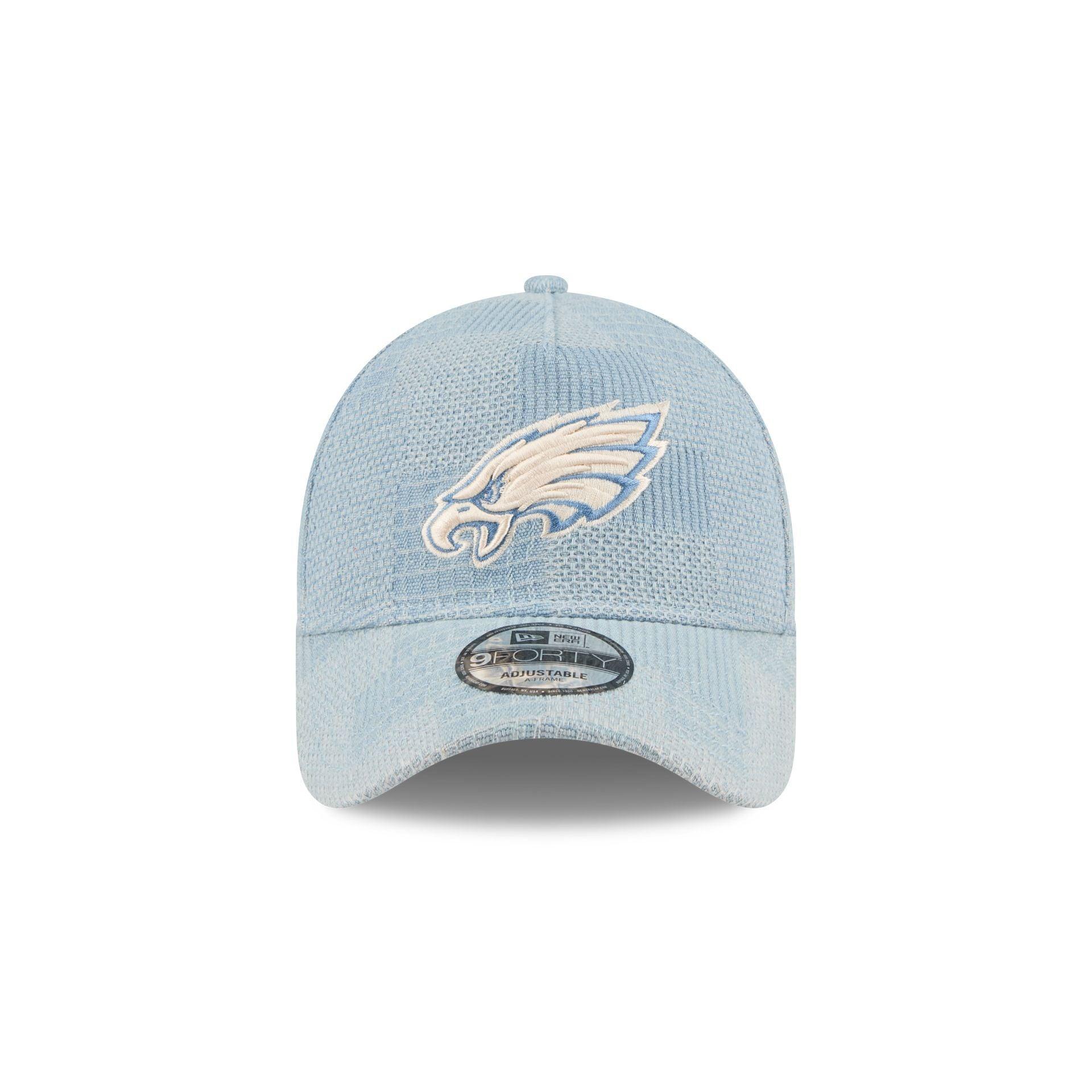 Philadelphia Eagles Logo Essentials Denim 9FORTY A-Frame Snapback Hat Male Product Image