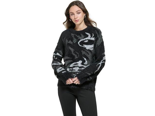 DKNY Tiger Eye Long Sleeve Sweater Product Image