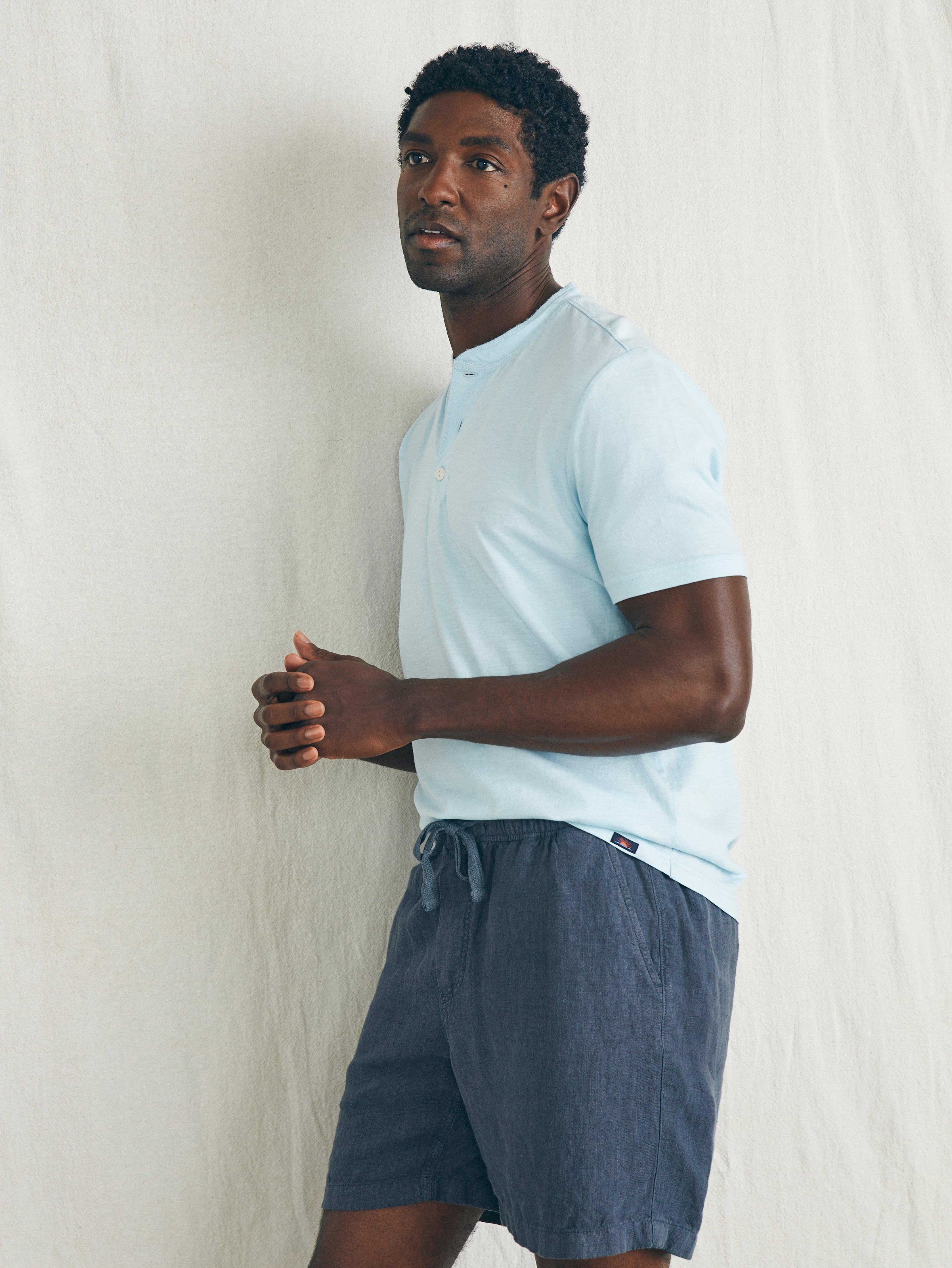 Essential Linen Short (6.5" Inseam) - Look Out Navy Male Product Image