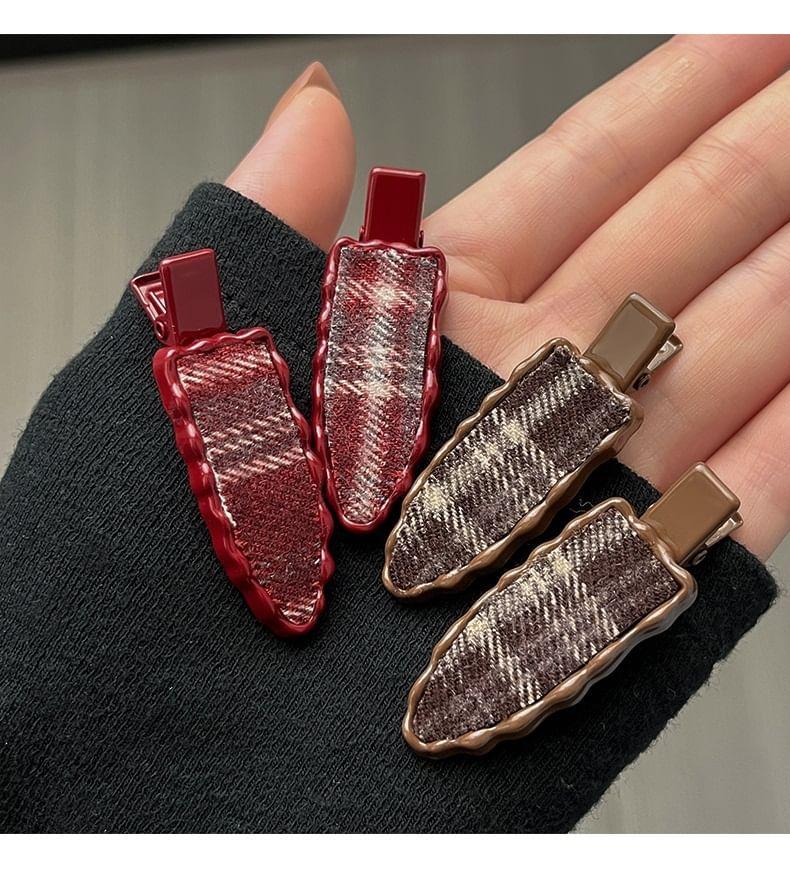 Set of 2: Plaid Hair Clip Product Image