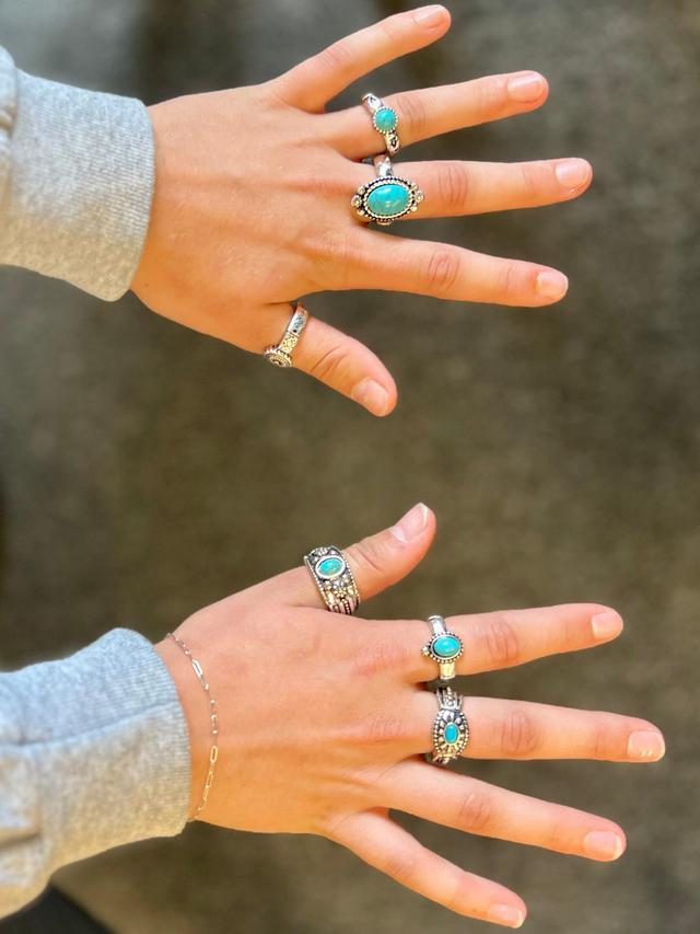 Adjust To Turquoise Ring Set Product Image