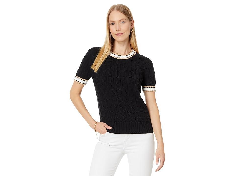 Women's Short-Sleeve Cable-Knit Sweater Product Image