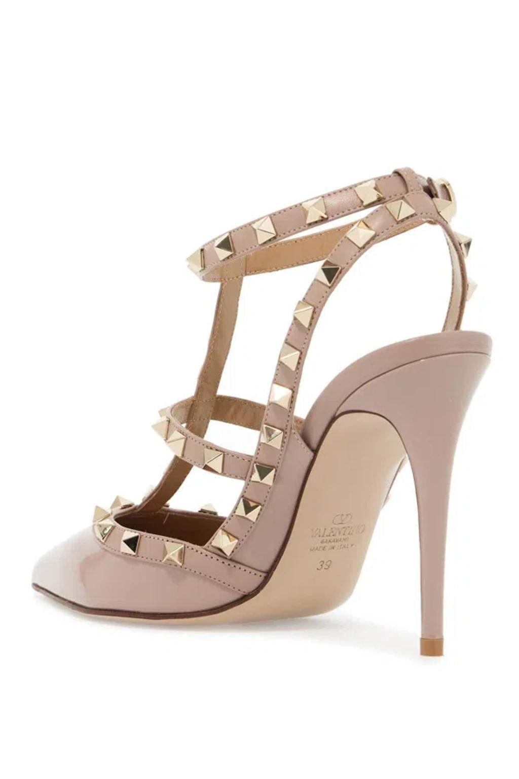 VALENTINO GARAVANI Rockstud Slingback In Grey Product Image