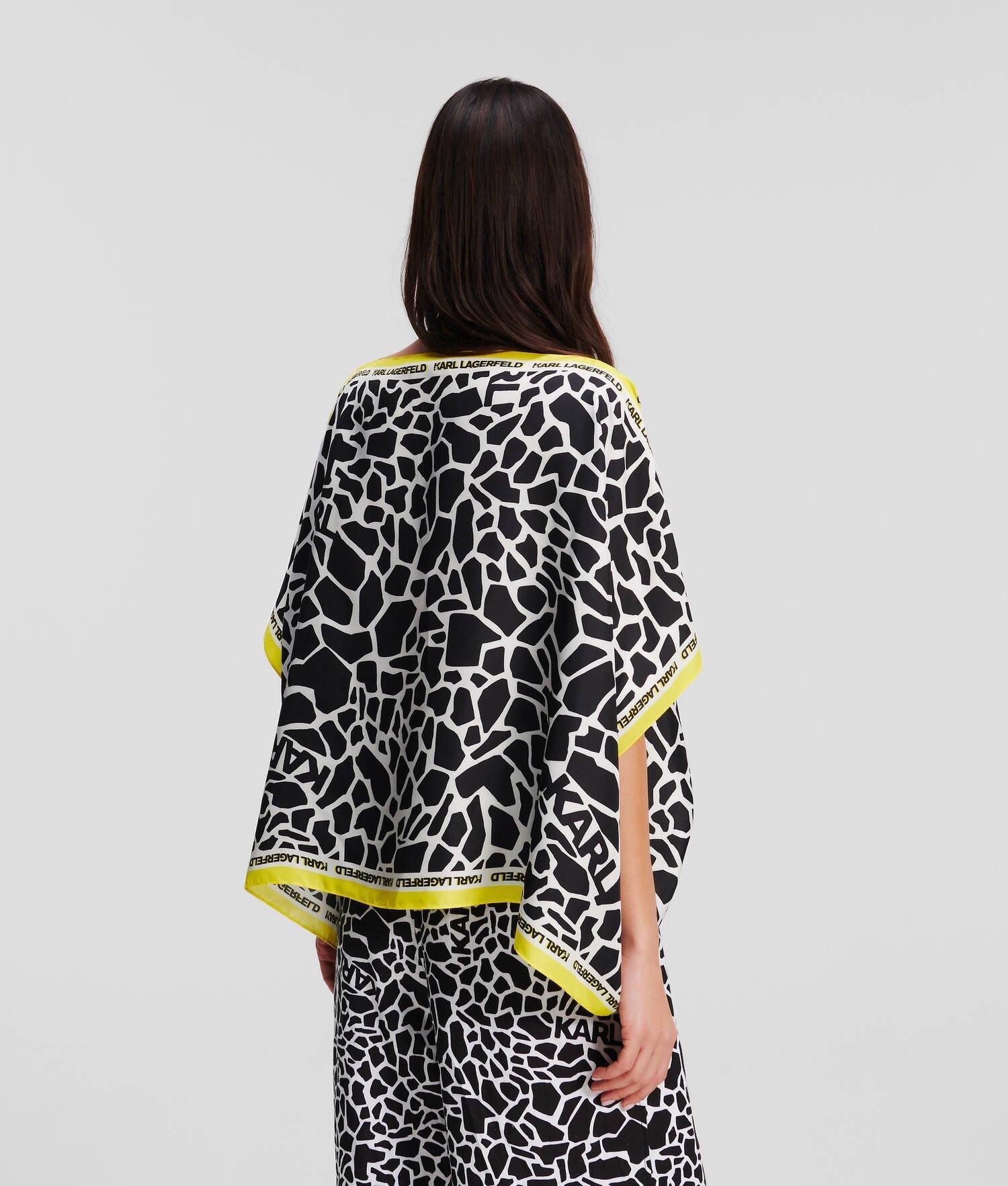 GIRAFFE-PRINT SILK TUNIC SHIRT Product Image