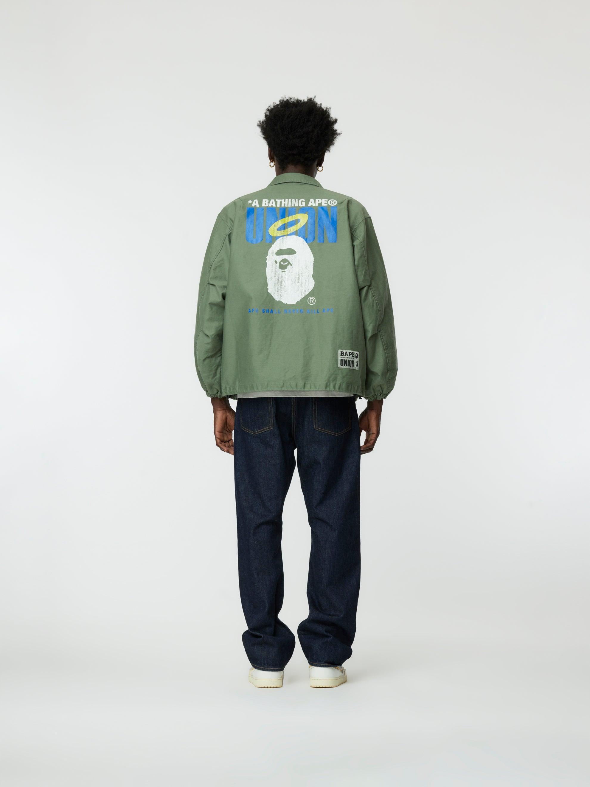 BAPE x UNION Coaches Jacket (Olive Drab) Product Image