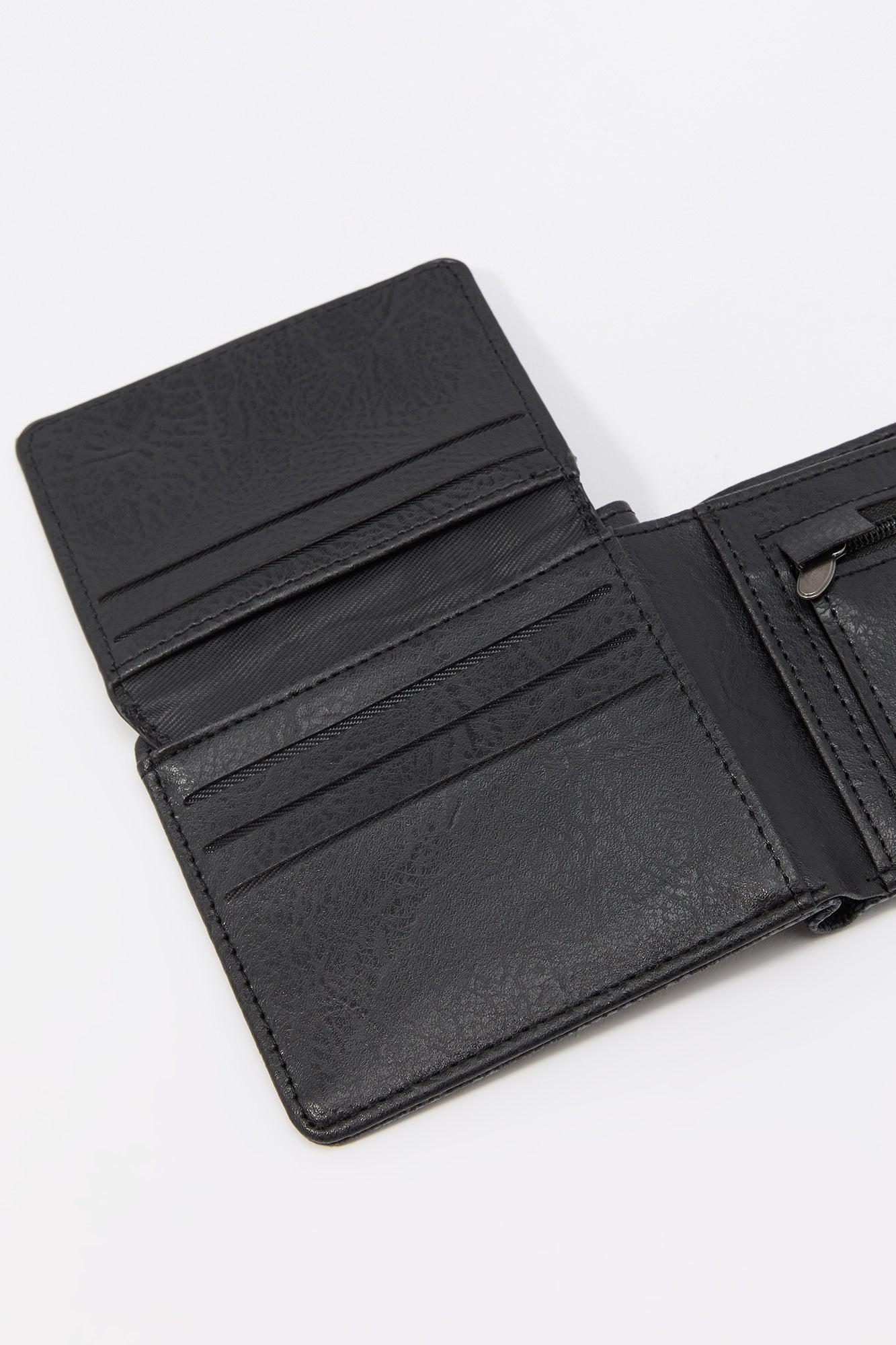 Faux Leather Status Print Wallet Male Product Image