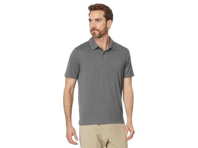 Free Fly Elevate Polo (Smoke) Men's Short Sleeve Knit Product Image