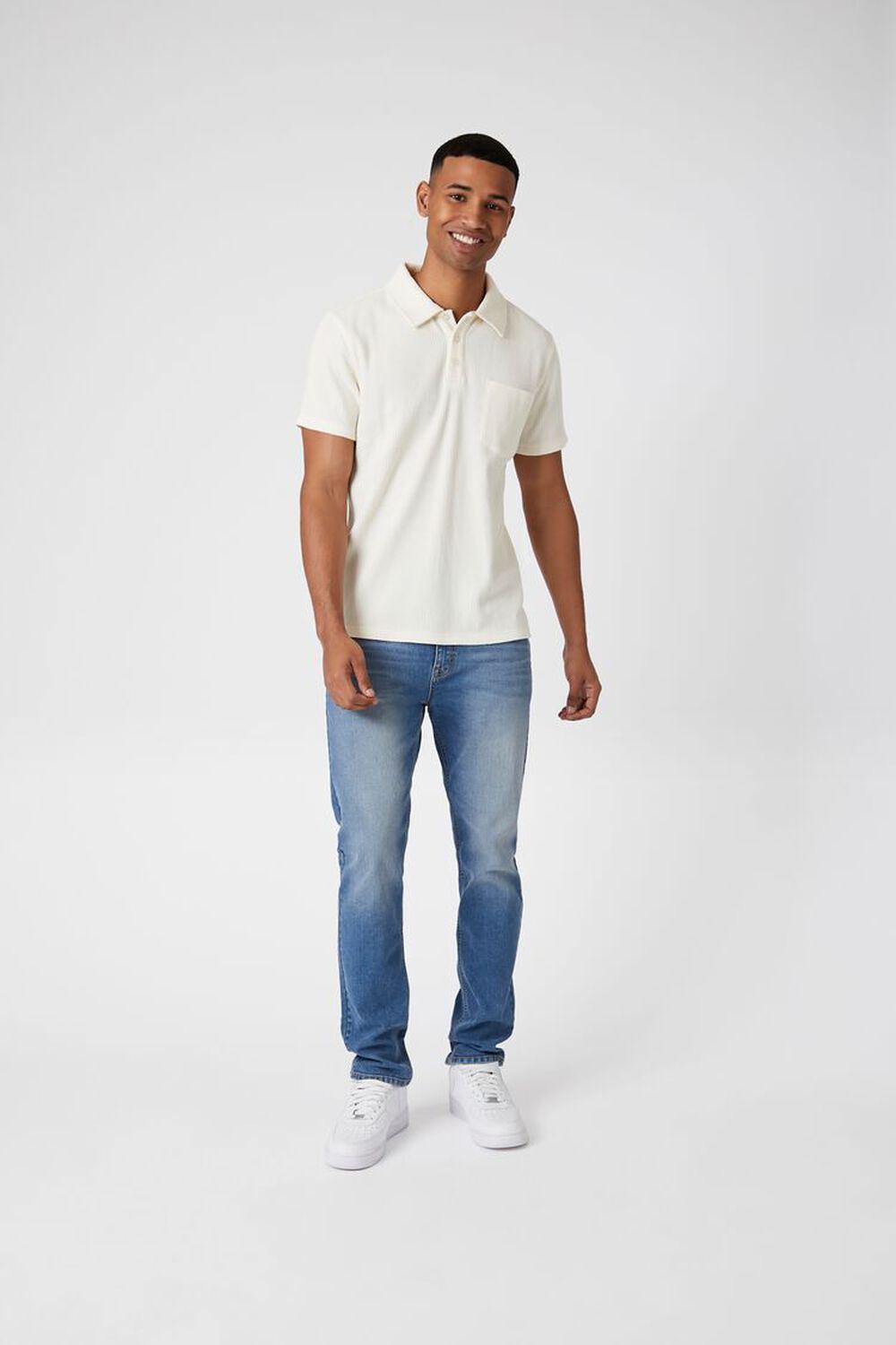 Ribbed Slim-Fit Pocket Polo Shirt | Forever 21 Product Image