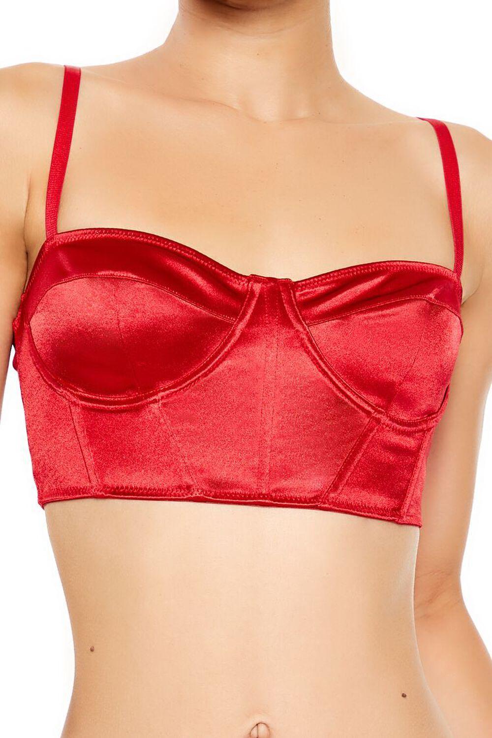 Satin Lingerie Cropped Cami | Forever 21 Product Image