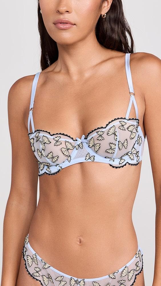 Fleur du Mal Farfalle Embroidery Balconette Bra | Shopbop Product Image