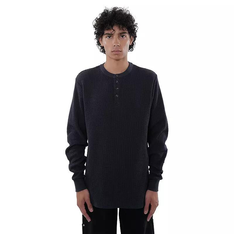 Mens WeSC Thermal Half Moon Henley Shirt Product Image