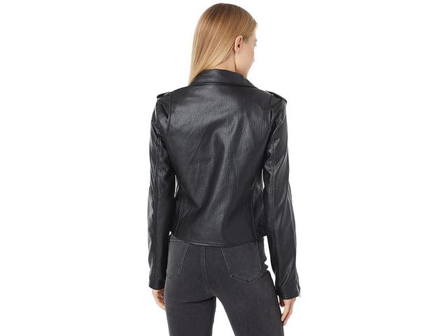 Blank NYC Leather Cropped Moto Jacket (Morning Gram) Women's Clothing Product Image