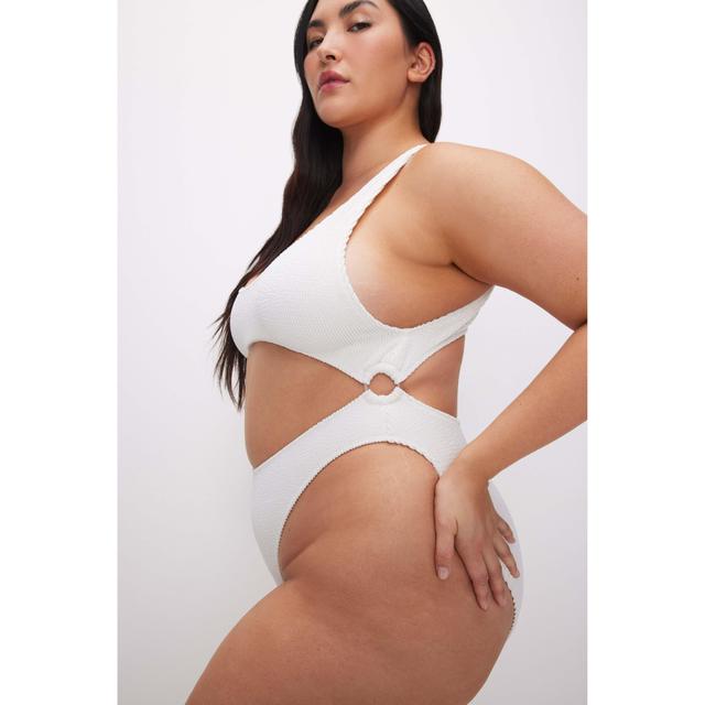 Womens Always Fits Monokini | Cloud White, Size S/M | Good American by Khlo Kardashian Product Image