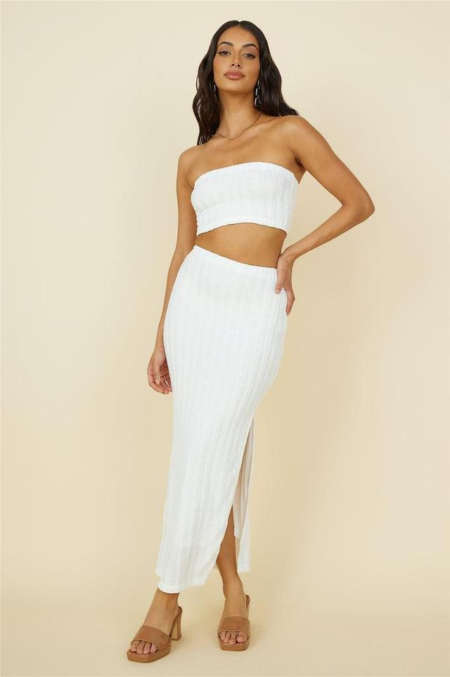 Poolside Adventure Maxi Skirt White Product Image