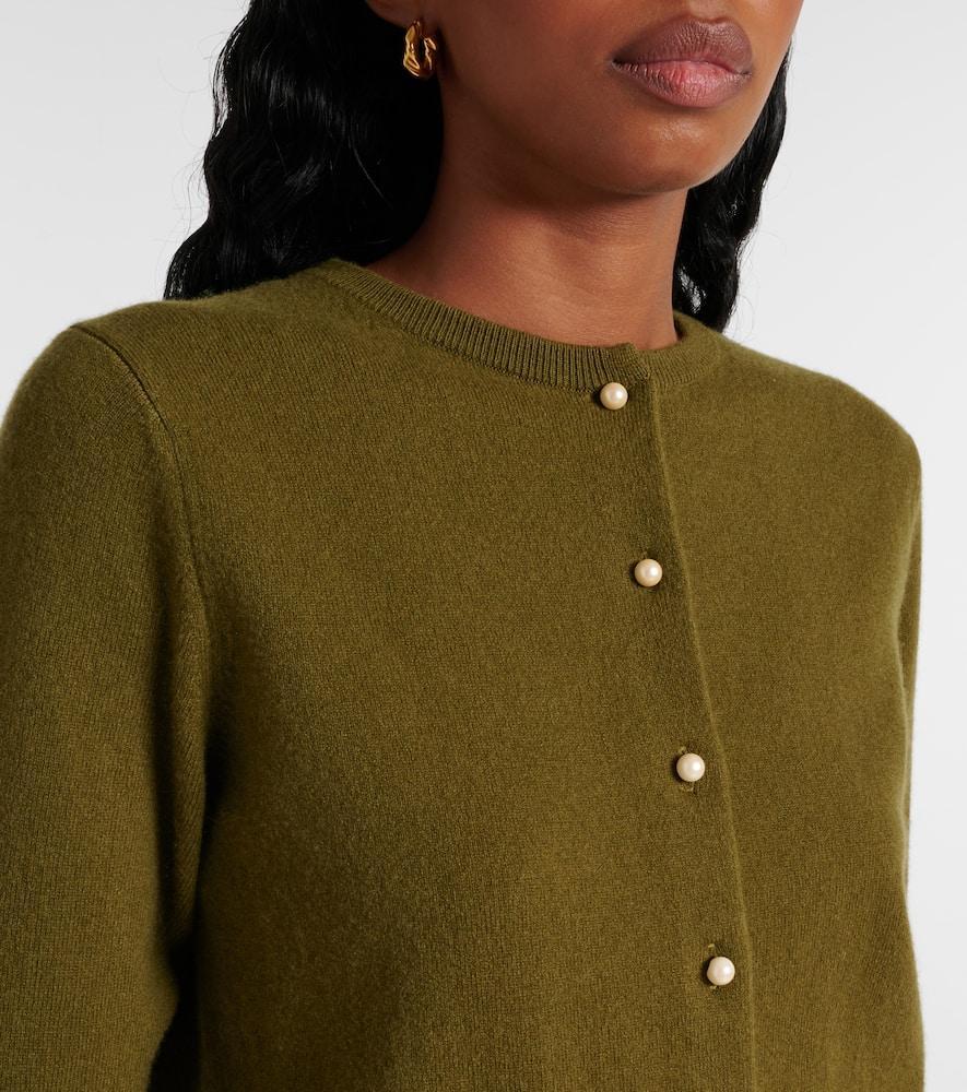 Wool And Cashmere-blend Cardigan In Laurel Product Image