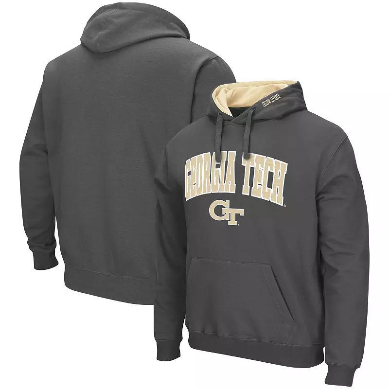 Mens Colosseum Navy Georgia Tech Yellow Jackets Arch and Logo Pullover Hoodie Product Image