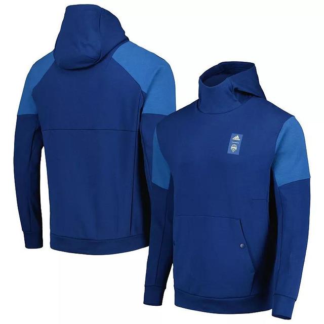 Mens adidas Seattle Sounders FC 2023 Player Travel Pullover Hoodie Product Image