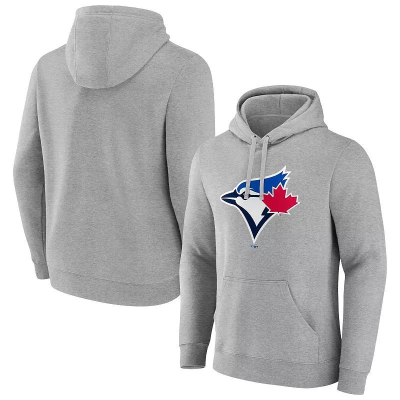 Mens Fanatics Branded Heather Gray Toronto Blue Jays Official Logo Pullover Hoodie Product Image