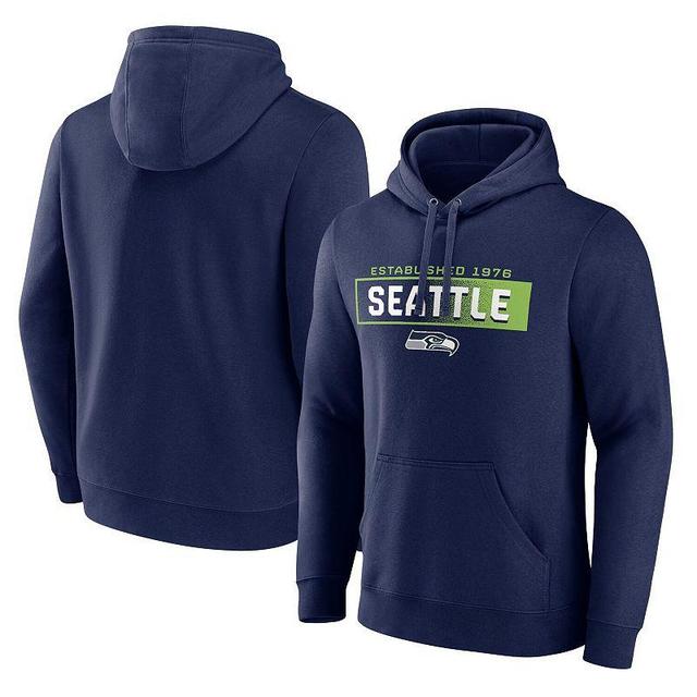 Mens Fanatics College Navy Seattle Seahawks Down The Field Pullover Hoodie Product Image