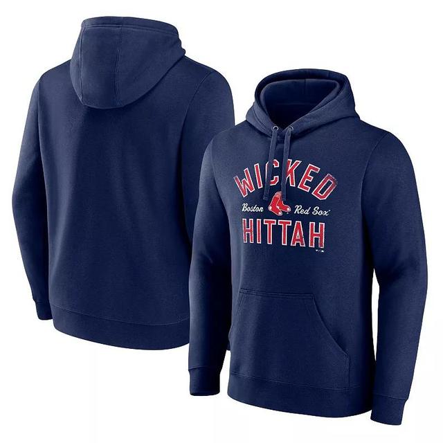 Mens Fanatics Branded Boston Red Sox Hometown Collection Wicked Hit Fitted Pullover Hoodie Blue Product Image