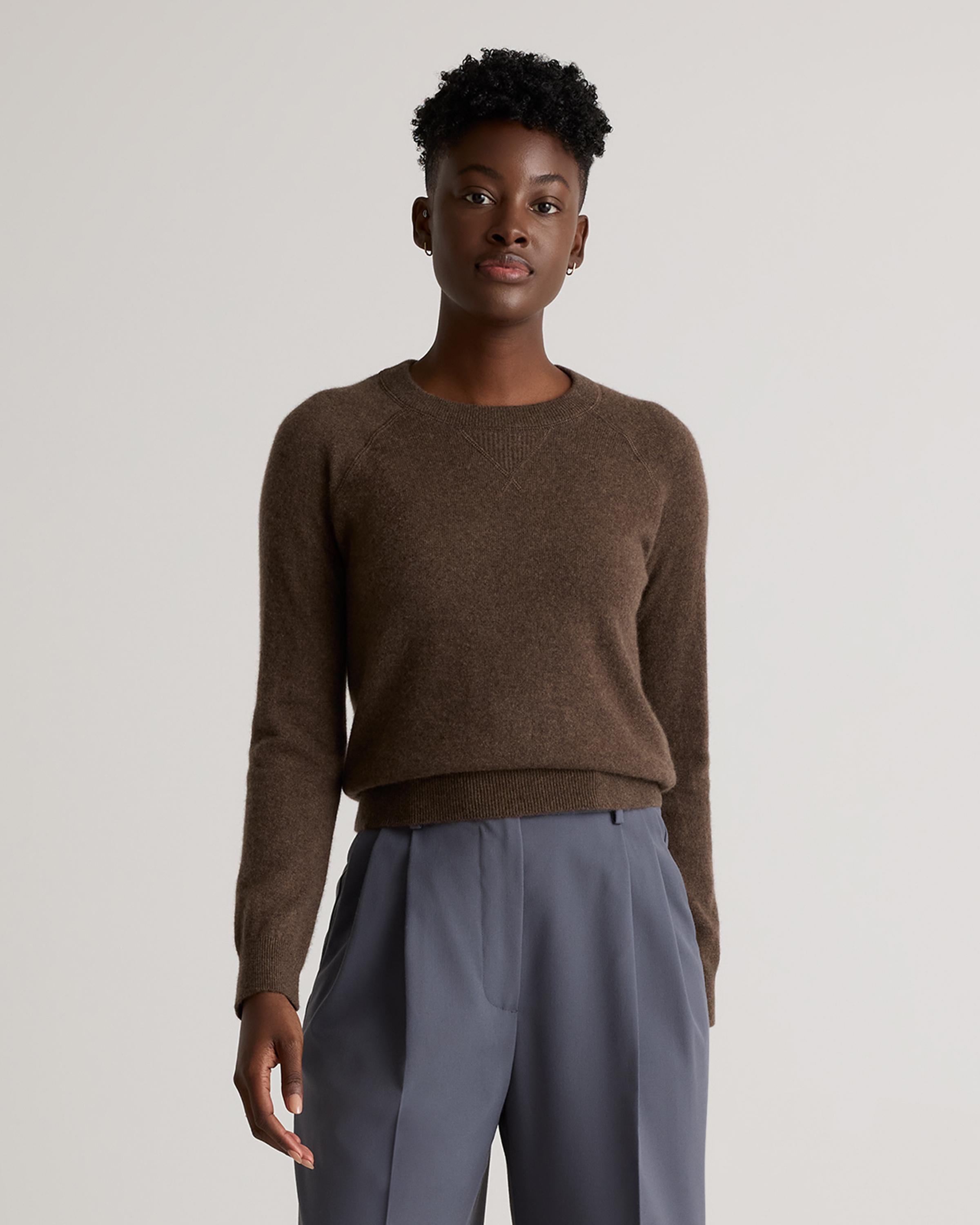 Mongolian Shrunken Cashmere Sweatshirt Product Image