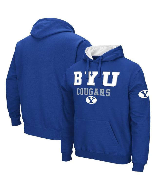 Mens Colosseum Royal Byu Cougars Sunrise Pullover Hoodie Product Image