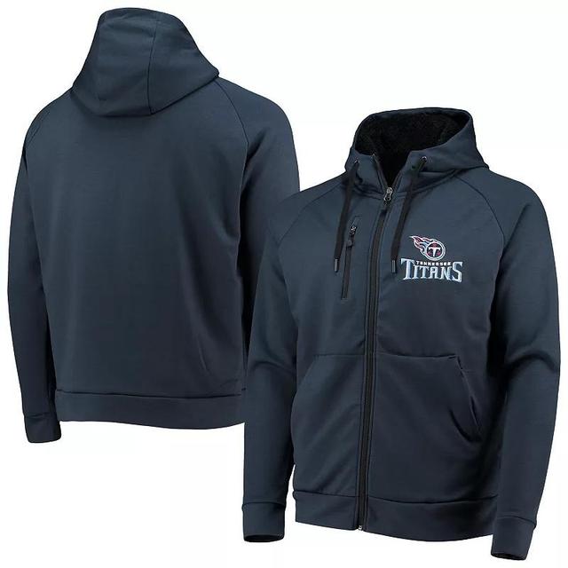 Mens Dunbrooke Tennessee Titans Shag Tri-Blend Full-Zip Raglan Hoodie Blue Product Image