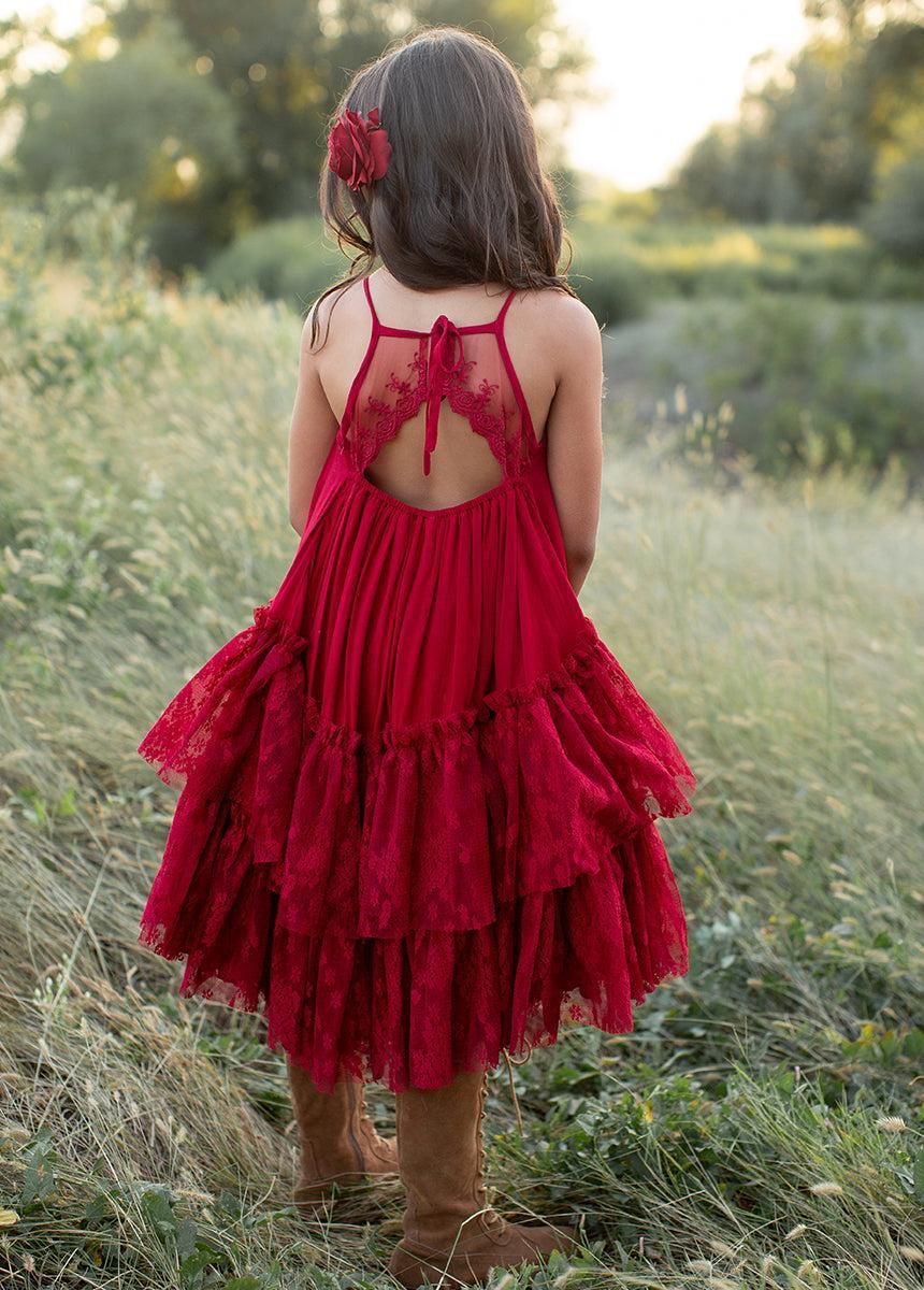 Catrina Dress in Crimson Product Image