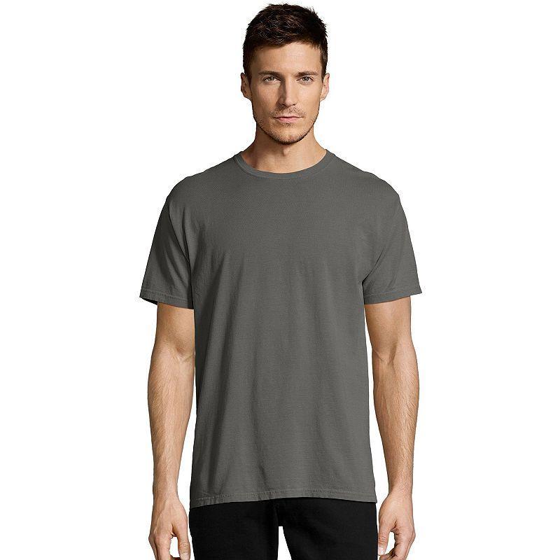 Hanes Mens Garment Dyed Cotton T-Shirt Spanish Moss 2XL Product Image