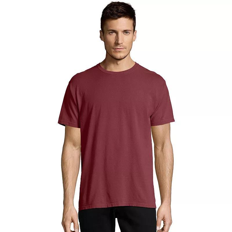 Hanes Mens Garment Dyed Cotton T-Shirt Spanish Moss 2XL Product Image