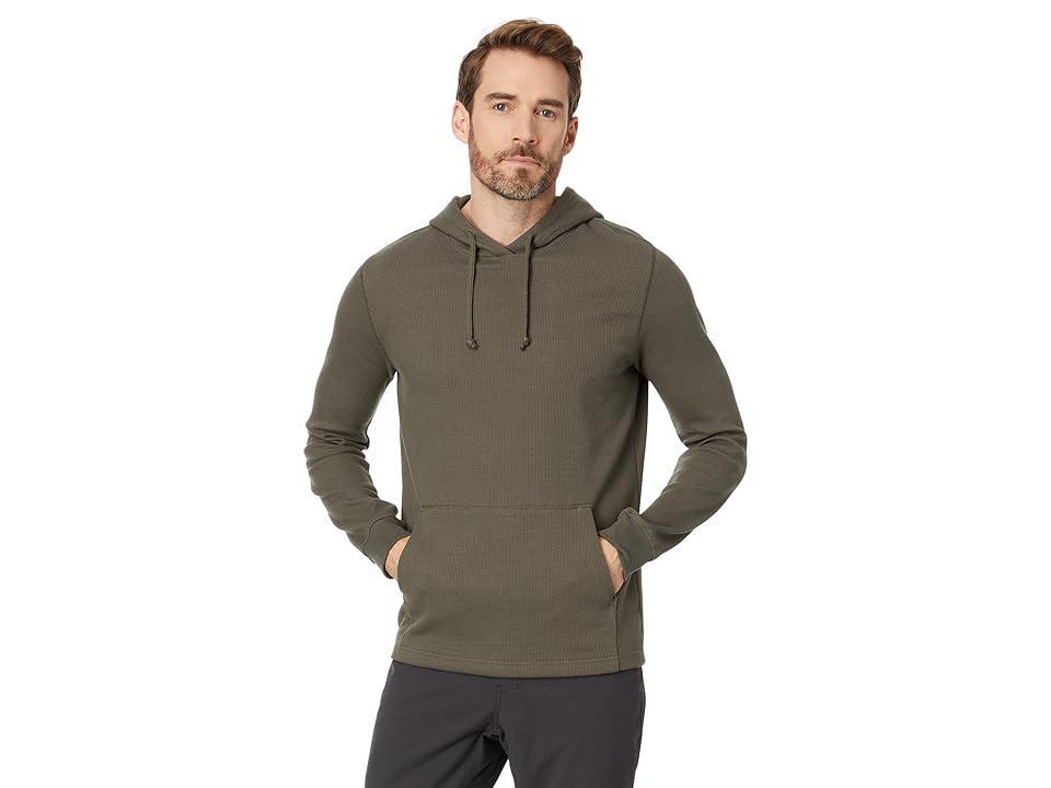 The North Face Waffle Hoodie (New Taupe Green) Men's Clothing Product Image