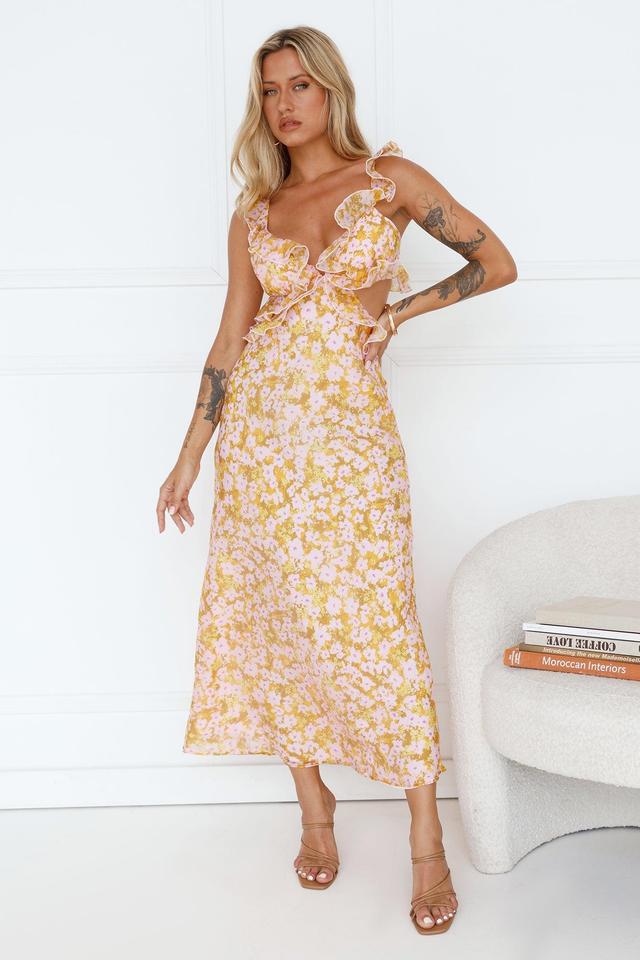 Hours Of Joy Maxi Dress Orange Product Image