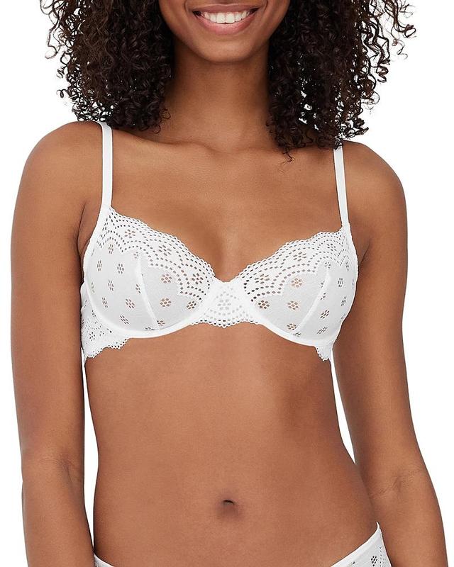 Skarlett Blue Smitten Underwire Eyelet Lace Demi Bra Product Image