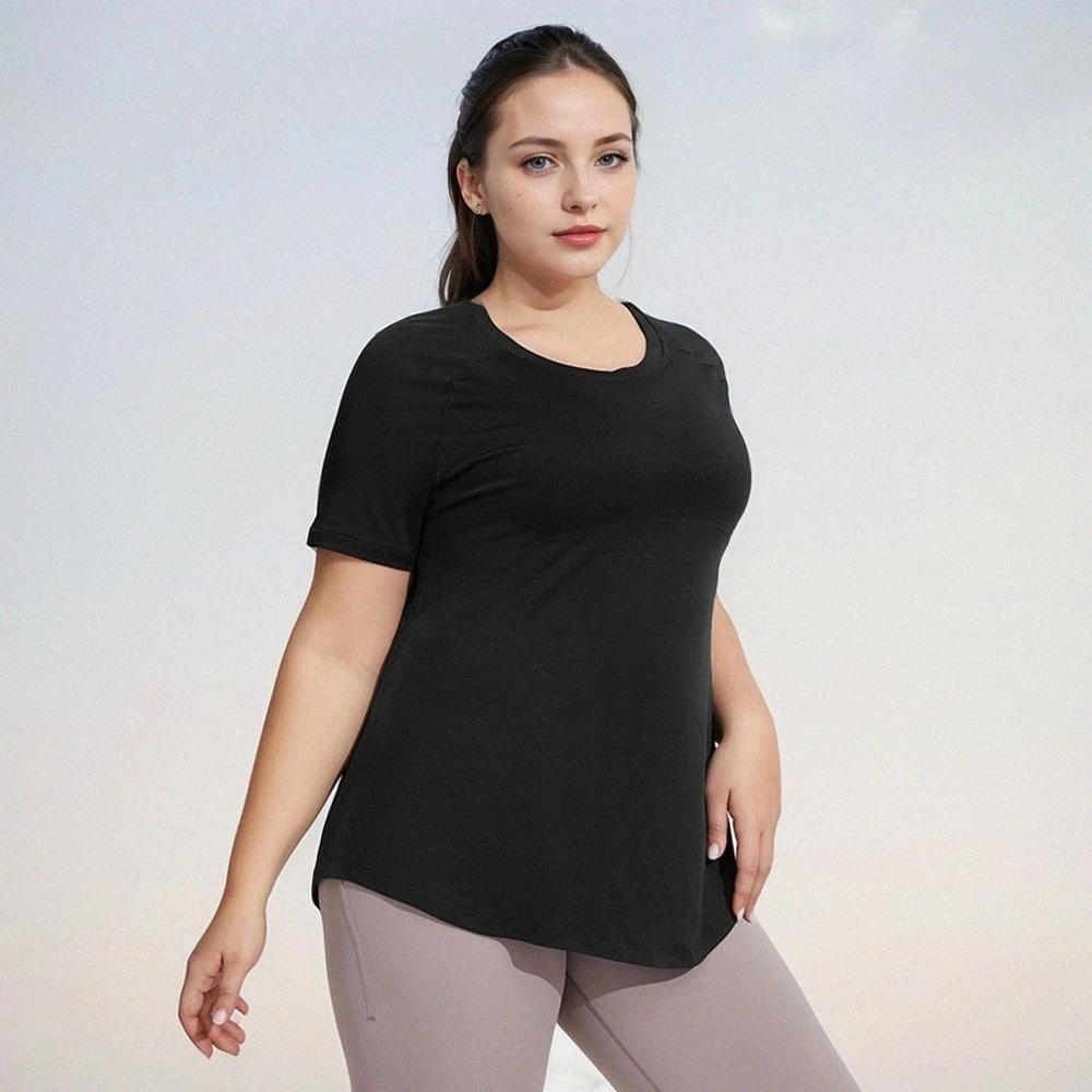 Olivia Mark –  Performance-enhancing Short Sleeve Active Top with Breathable Fabric, Designed for Running, Fitness, and Enhanced Coverage Product Image