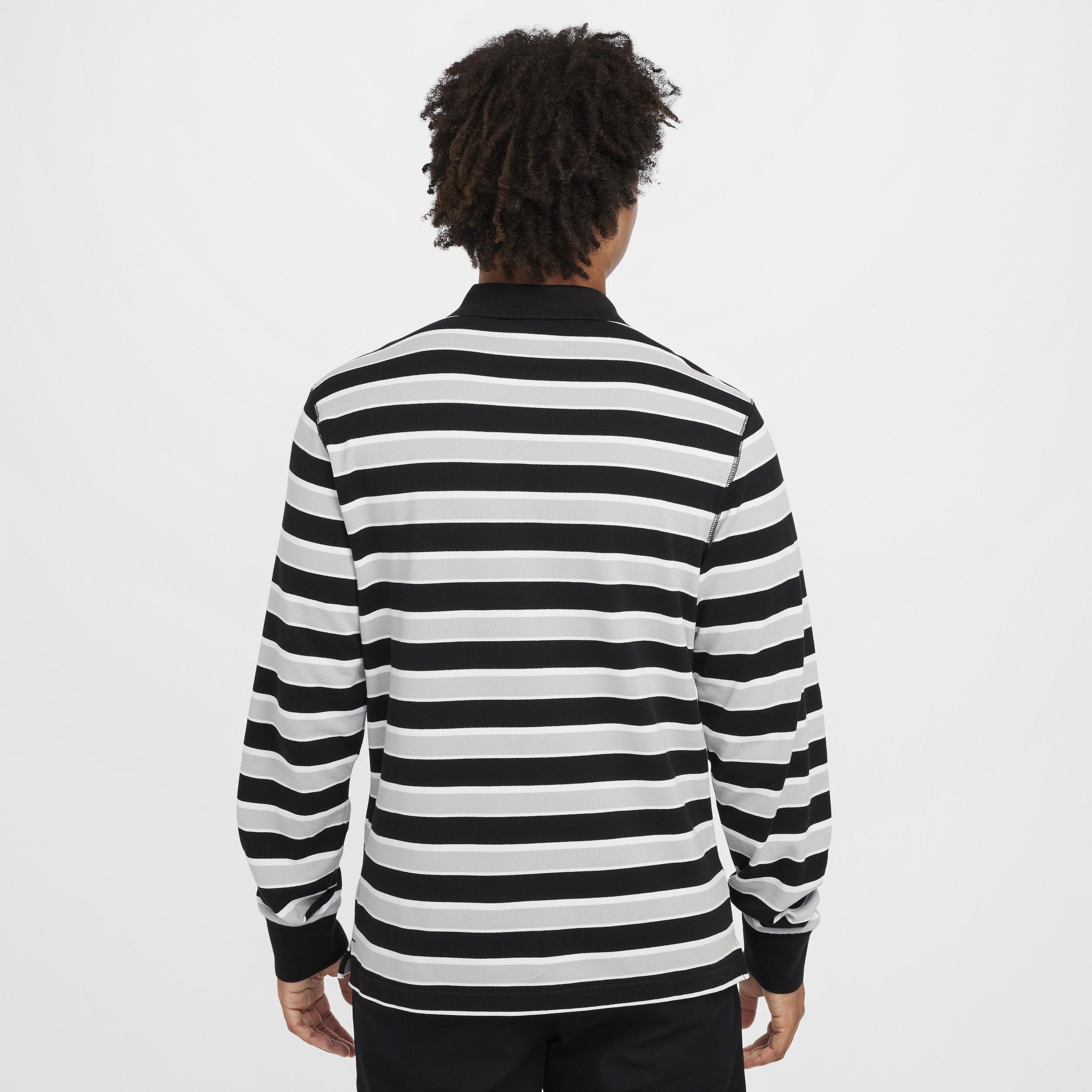 Nike Mens Club Long-Sleeve Striped Polo Product Image