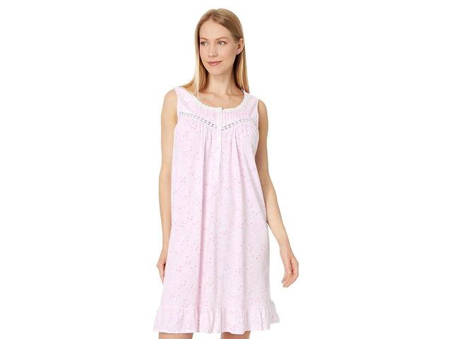 Eileen West Short Sleeveless Nightgown Floral) Women's Pajama Product Image