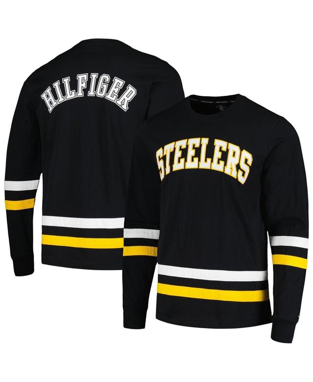 Mens Tommy Hilfiger Black/Gold Pittsburgh Steelers Nolan Long Sleeve T-Shirt Product Image