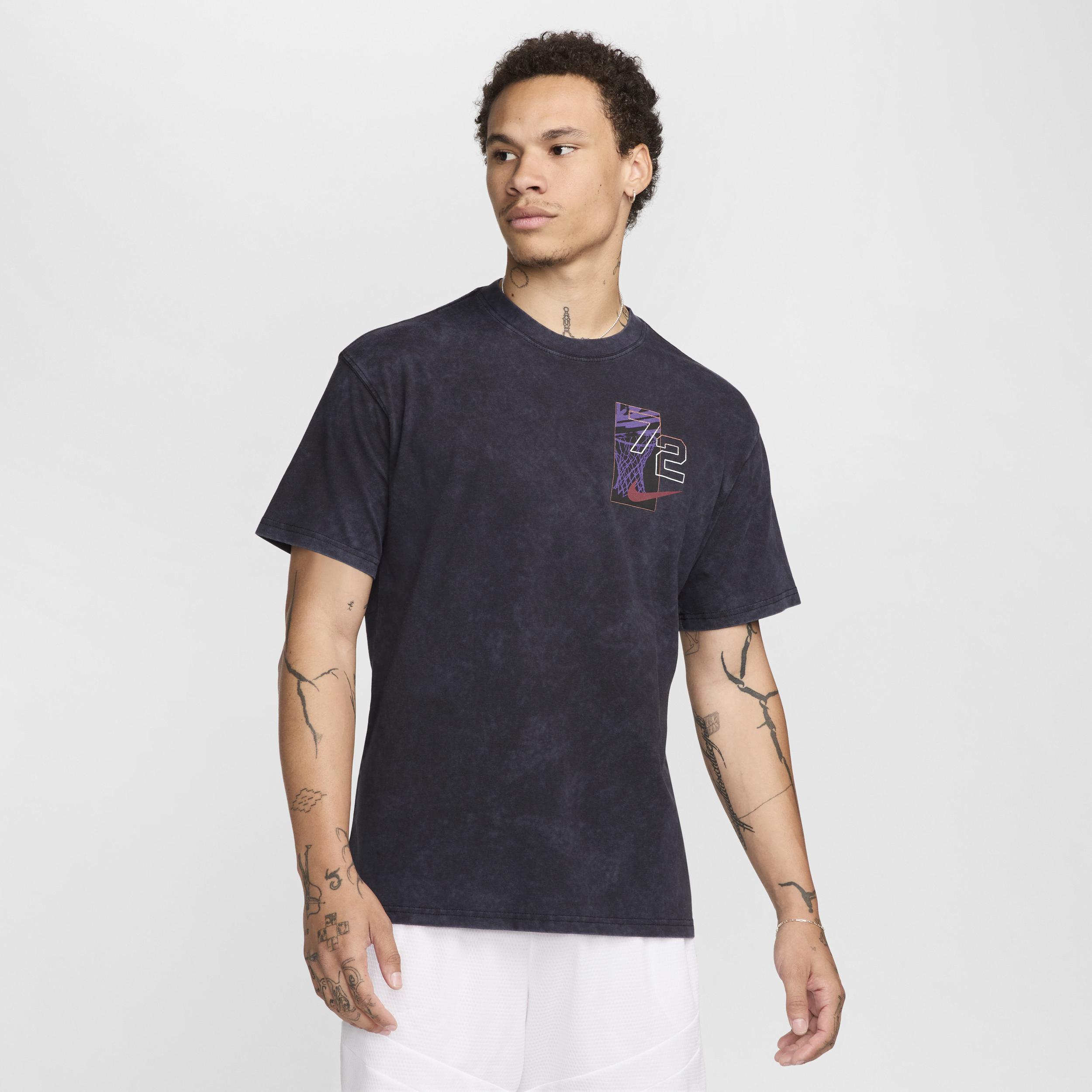 NIKE Men's Max90 Basketball Short Sleeve Logo Graphic T-shirt In Black/multi Product Image