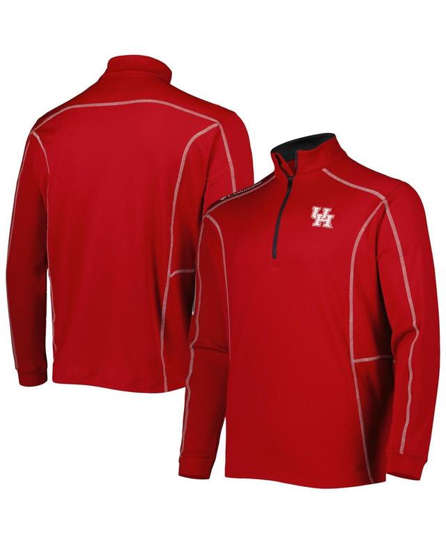 Mens Columbia Golf Red Houston Cougars Shotgun Quarter-Zip Pullover Jacket Product Image