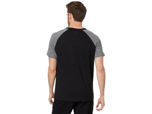 Mens Champion Raglan Stripe Tee Black Product Image