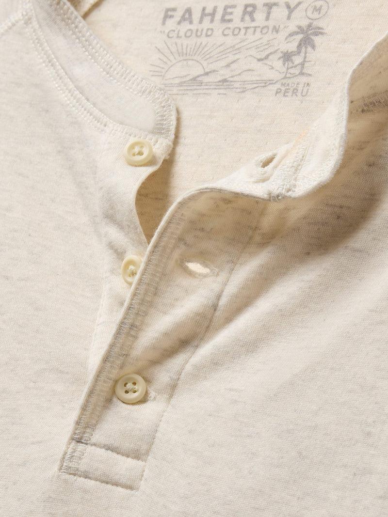 Long-Sleeve Cloud Henley - Ivory Heather Product Image