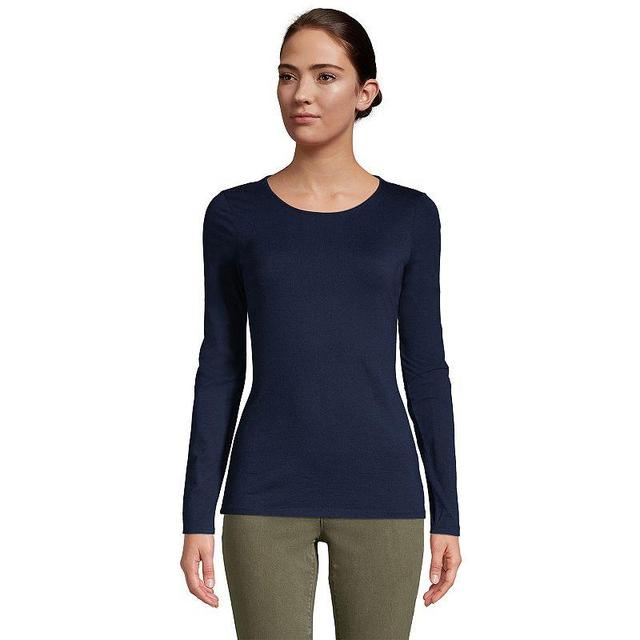 Lands End Womens Petite Lightweight Fitted Long Sleeve Turtleneck Top Product Image