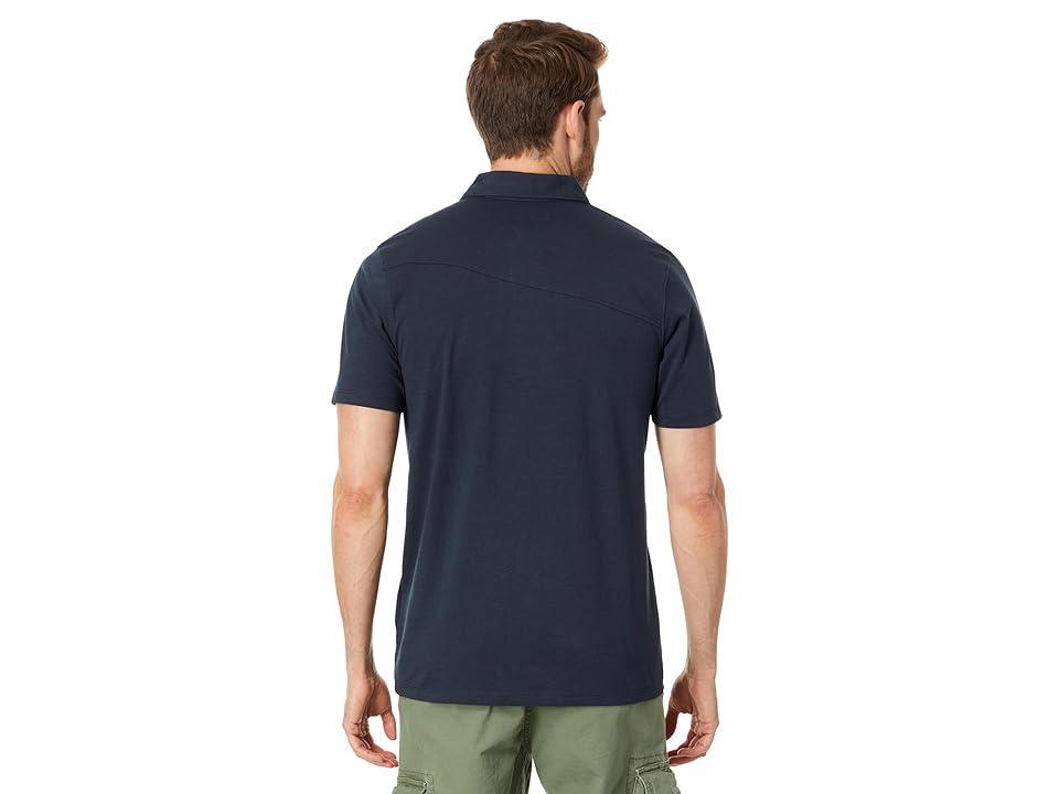 Volcom Wowzer Polo (Navy 3) Men's Short Sleeve Knit Product Image