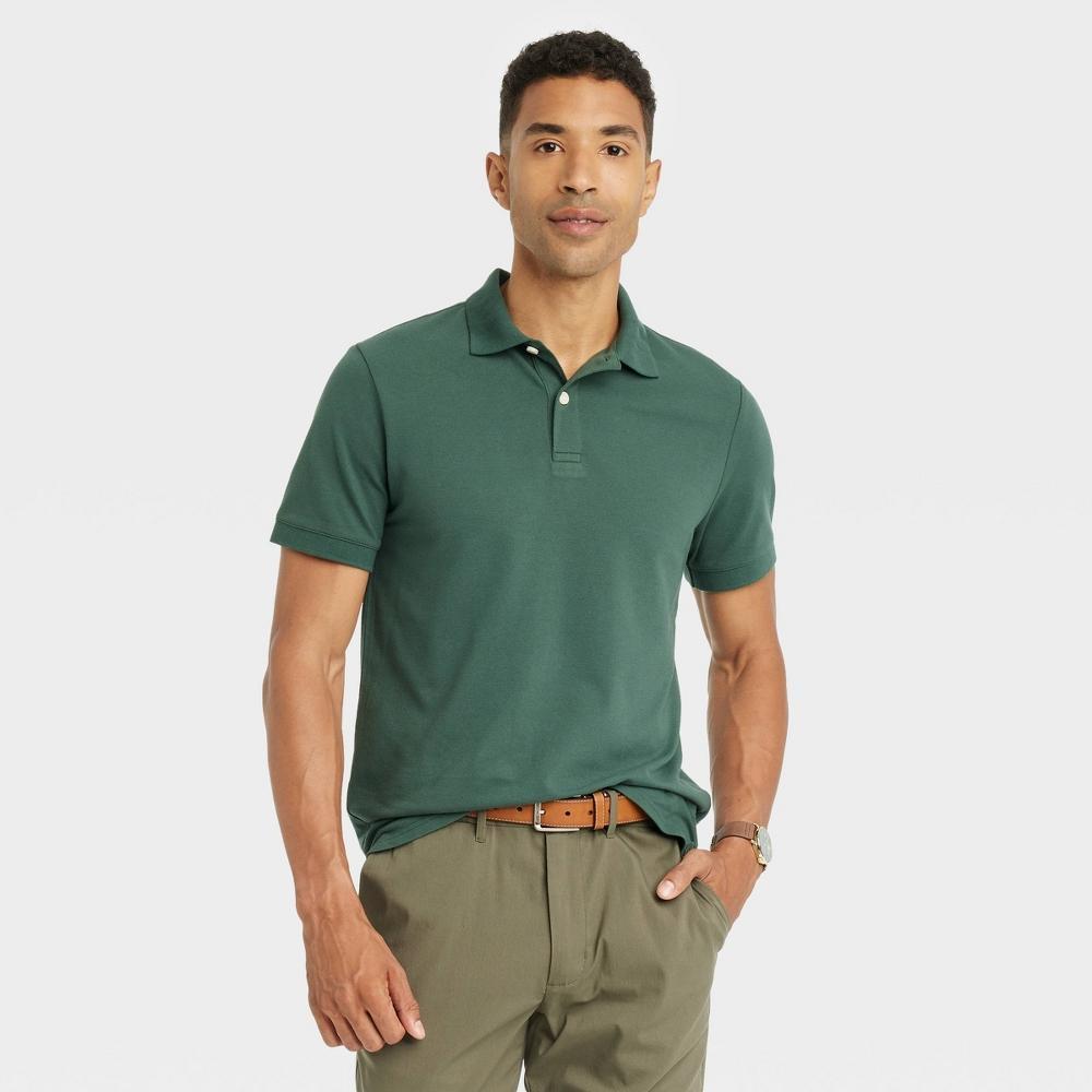 Men's Every Wear Polo Shirt - Goodfellow & Co™ Dark Green L Product Image