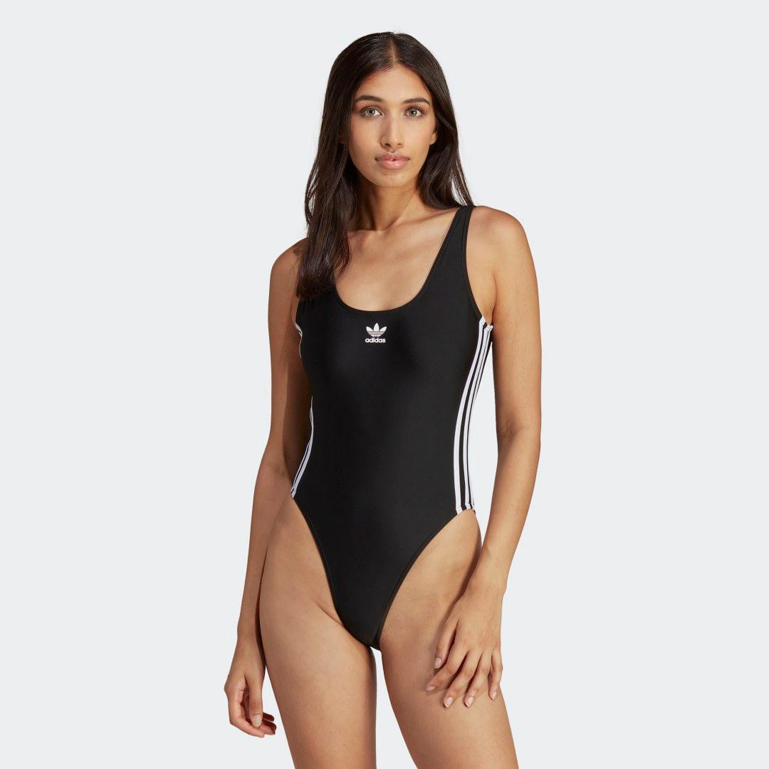 adidas Adicolor 3-Stripe One-Piece Swimsuit Product Image