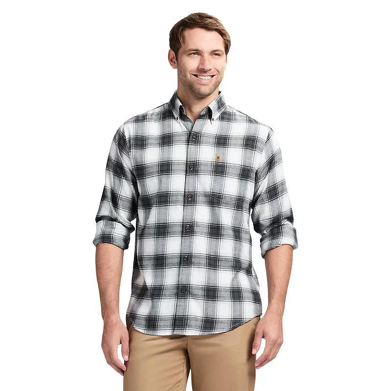 Mens IZOD Stratton Flannel Long Sleeve Button Down Shirt Product Image