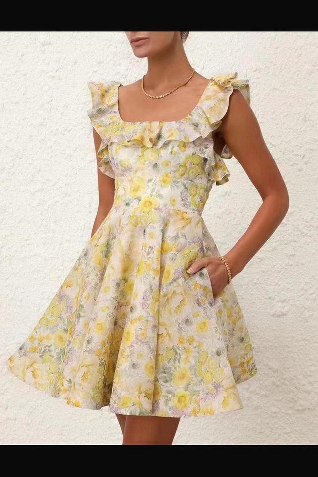 Ruffled Floral Dress Product Image